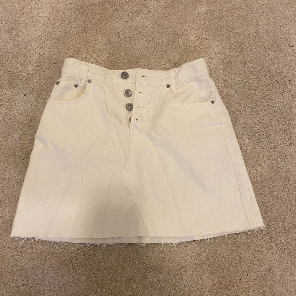 Urban Outfitters White Jean Skirt